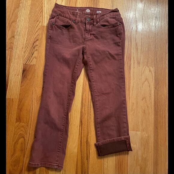 Maroon Capri jean leggings  - Picture 4 of 5